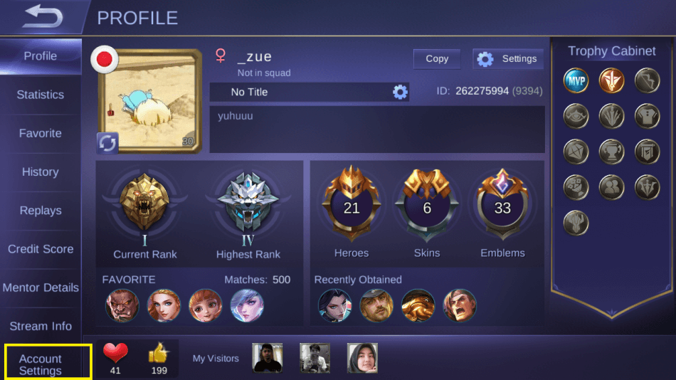 cara menghapus akun mobile legend profile level max cewek cantik bendera jepang
