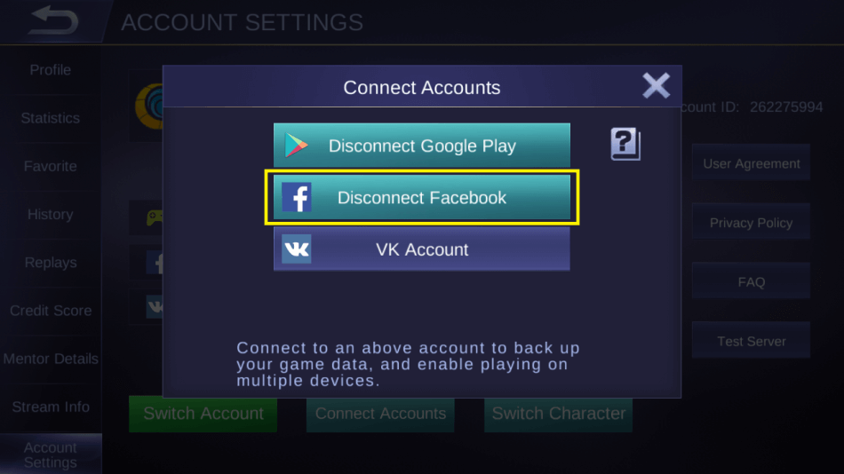 cara menghapus akun mobile legend profile level max cewek cantik bendera jepang connect dan dissconnect akun facebook
