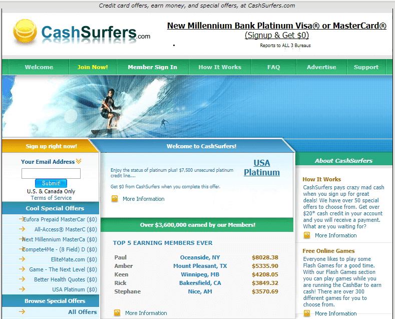 cash surfers website situs penghasil uang yang menghasilkan dolar melalui paypal