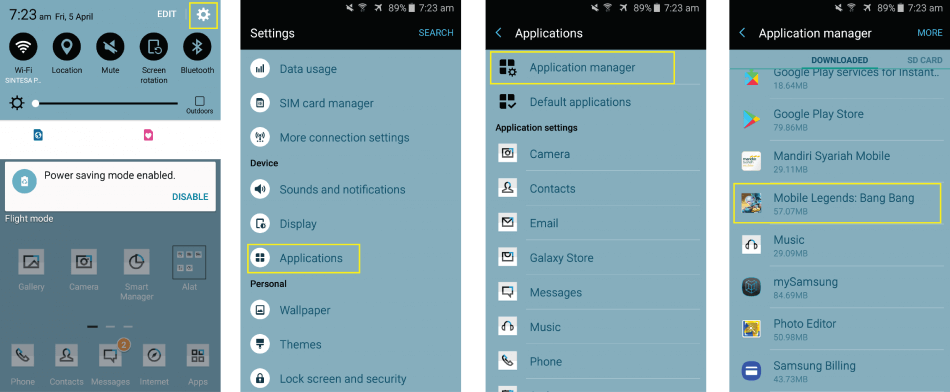 setting aplikasi mobile legend bang bang