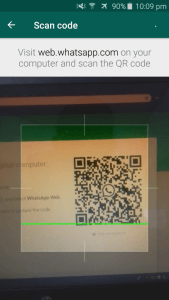 scan barcode atau qr code pada aplikasi whatsapp di hp untuk login whatsapp web