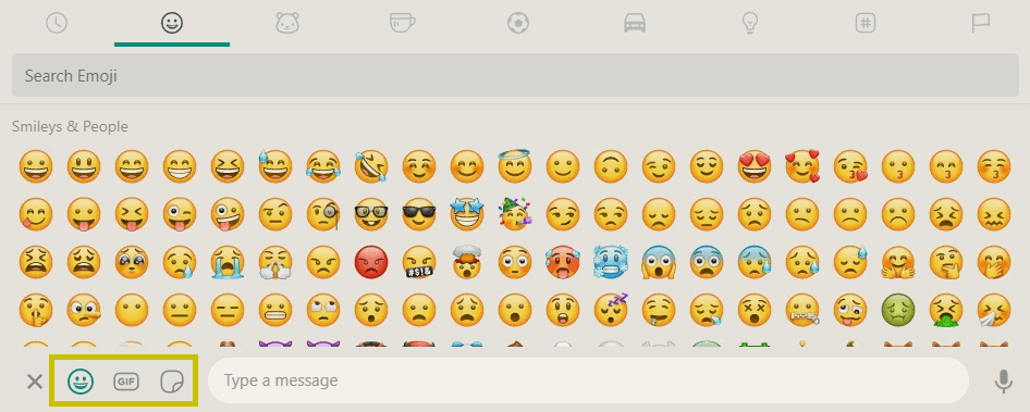 emoji atau emot pada whatsapp web