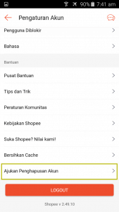 cara menghapus akun shopee lewat aplikasi mudah dan cepat