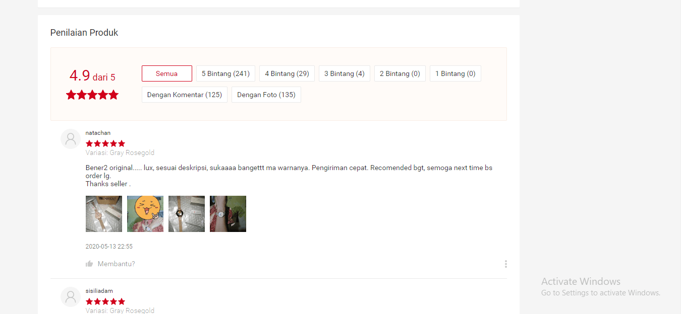cara mencari supplier yang baik di marketplace, penilaian produk/ review pembeli