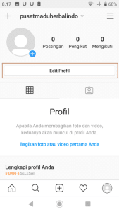 akun instagram baru, edit profil instagram, cara menggunakan instagram versi baru untuk pemula