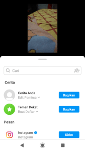 share instagram story ke teman dan followers, cara menggunakan instagram versi baru untuk pemula