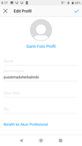 mengedit profil instagram, cara menggunakan instagram versi baru untuk pemula