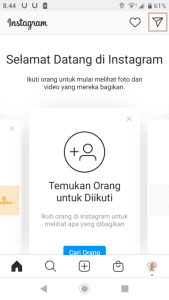 membuka fungsi fitur chat dan video call pada instagram, cara menggunakan instagram versi baru untuk pemula