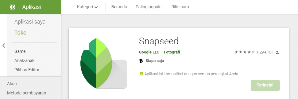 aplikasi edit foto terbaik dan gratis di android snapseed