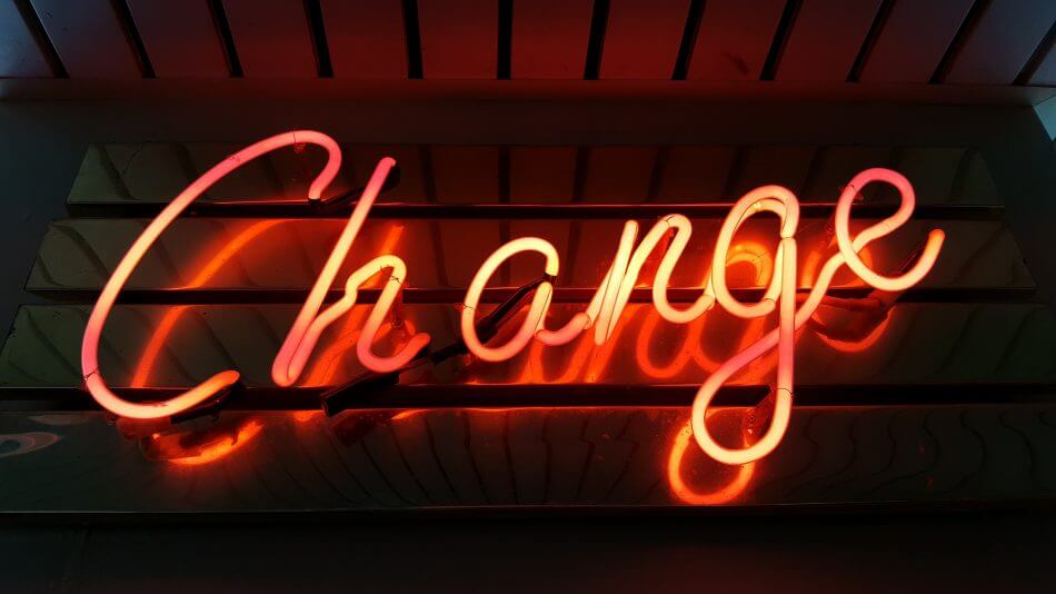 tulisan change lampu neon warna orange
