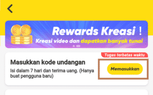 aplikasi android penghasil uang snack video di playstore cara memasukkan kode undangan