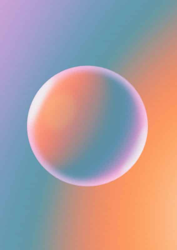 foto keren untuk profil whatsapp instagram telegram tiktok facebook line 3D lingkaran warna gradasi biru krem merah putih orange ungu kuning dengan latar belakang gradasi
