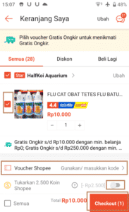 cara belanja di shopee checkout barang shopee