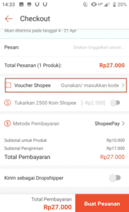 cara belanja di shopee memasukkan dan menambah voucher gratis ongkir