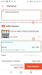 cara belanja di shopee atur alamat dan jasa kirim