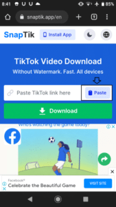 cara menghilangkan watermark video tiktok tanpa aplikasi dengan website snaptik